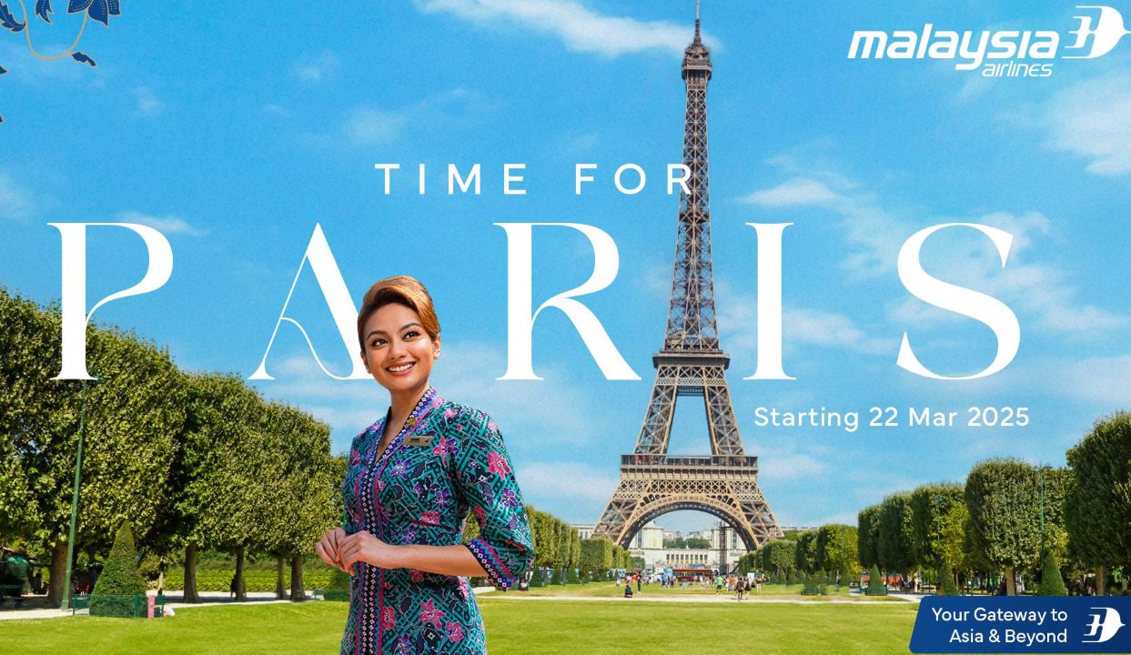 Discover the City of Light, Paris, with direct flights from Malaysia Airlines starting March 22, 2025.